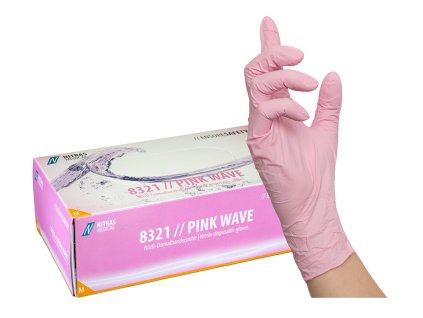 nitras nitrilove rukavice pink wave 8321