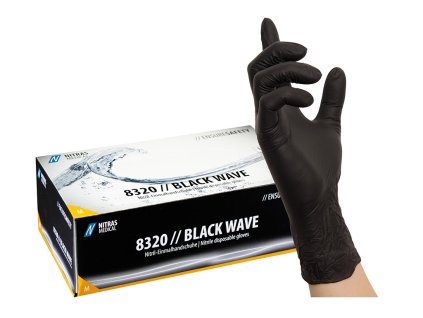 nitras nitrilove rukavice black wave 8320