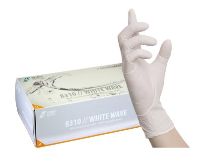 nitras nitrilove rukavice white wave 8310