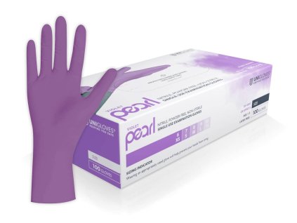 fialové nitrilové rukavice unigloves violet pearl 2025