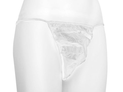 jednorázová dámská tanga bílá figurina