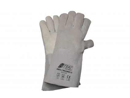 svářečské rukavice 5 prstů nitras 20035 v bílé barvě
