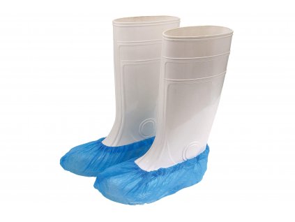 modré ochranné jednorázové návleky na obuv