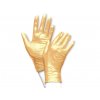 zlaté nitrilové rukavice unigloves fancy gold ruce