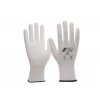 Pletené nylonové rukavice nitras 6200 v bílé barvě