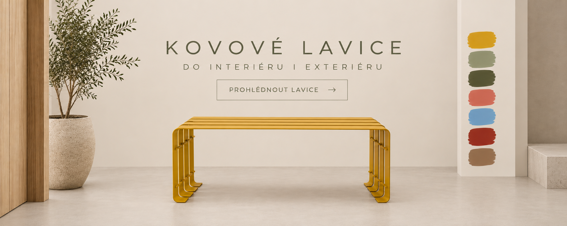 Kovová lavice MAYA