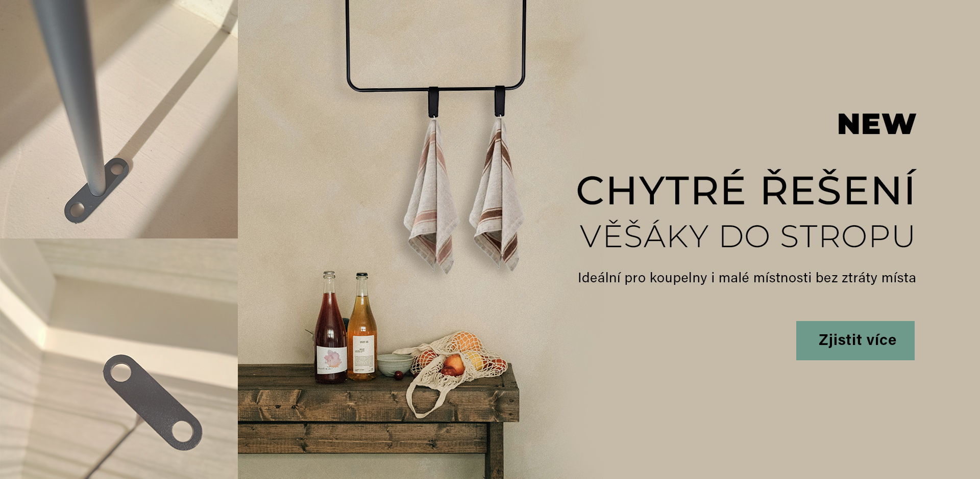 Černé kovové věšáky