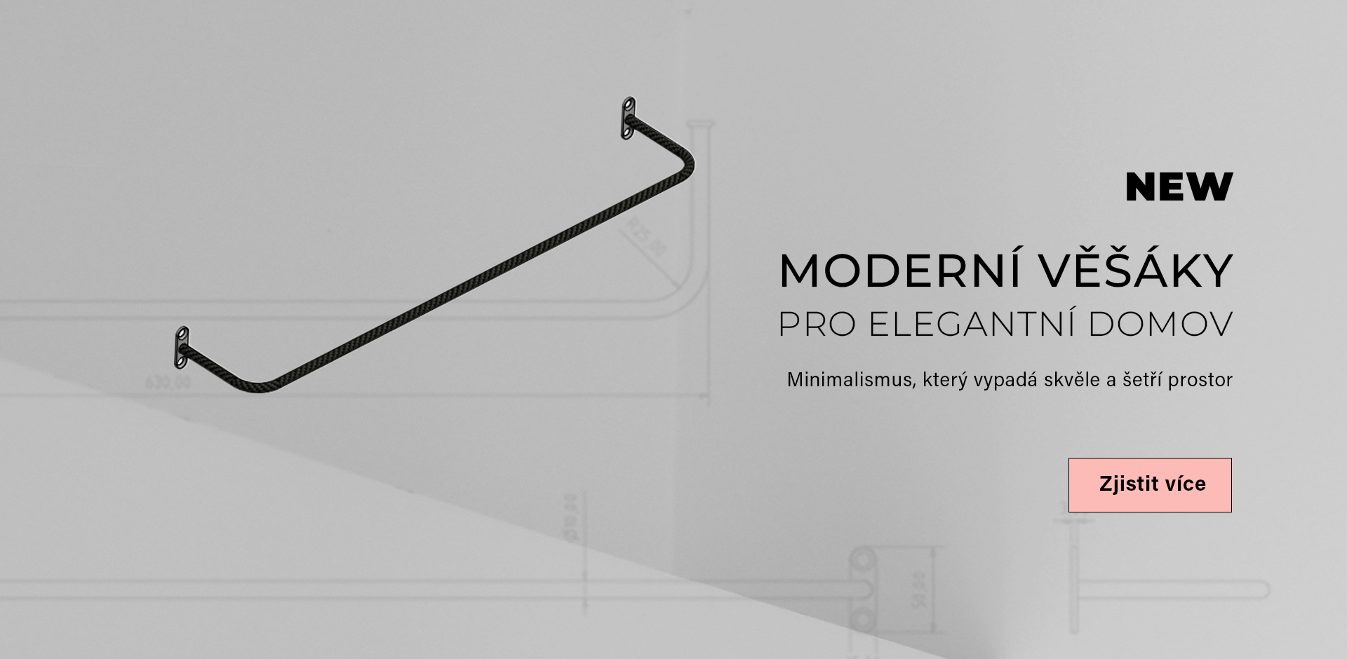 Moderní ocelové věšáky zaoblené