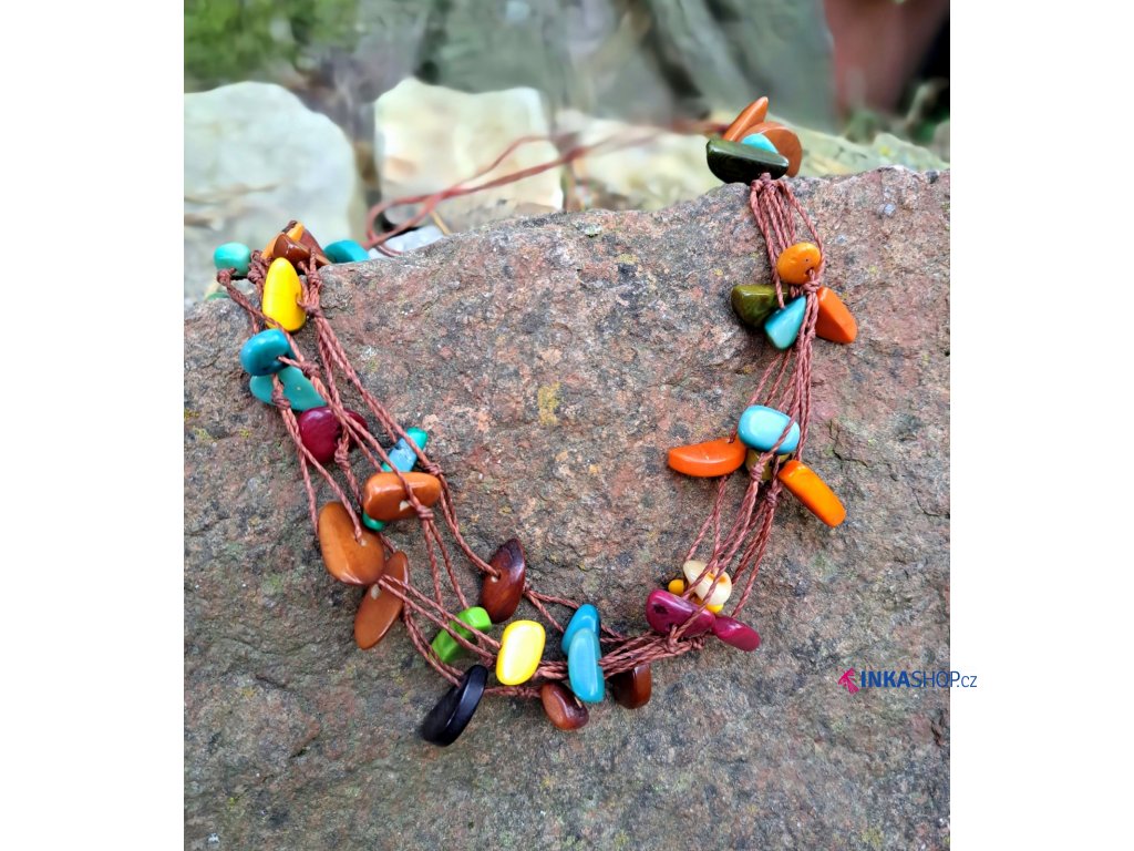 Náhrdelník z Tagua - kamínkový