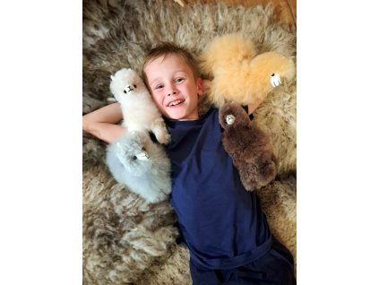 Lama z vlny baby alpaky - střední