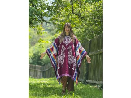 Adélka pončo lama upravené