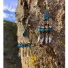 Visiace náušnice s prírodnými kameňmi