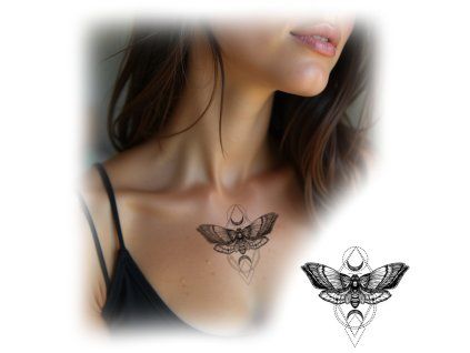 Křídla smrti – dočasné tetování INked