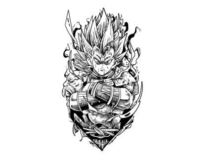 Vegeta - Energetická aura – dočasné tetování INked