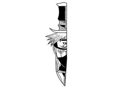 Kakashi - Nůž – dočasné tetování INked