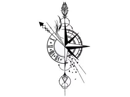 Střelka času – dočasné tetování INked