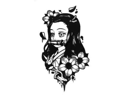 Nezuko - něžný démon – dočasné tetování INked