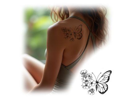 Květinový let – dočasné tetování INked
