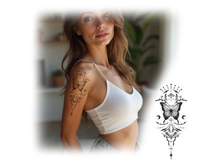 Křídla touhy – dočasné tetování INked
