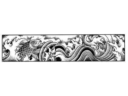 Rozbouřené moře – dočasné tetování INked