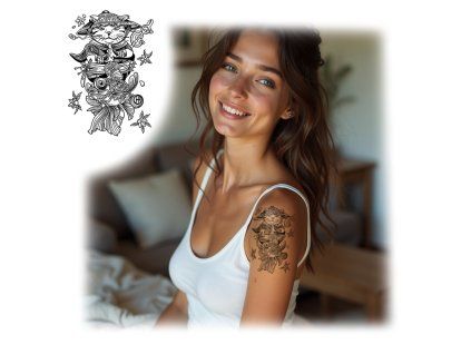 Kočičí harmonie – dočasné tetování INked