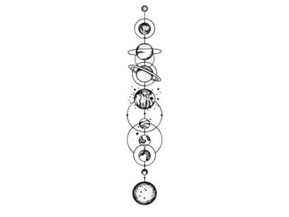 Planetární harmonie – dočasné tetování INked