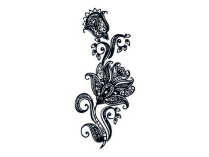 Květinový tanec – dočasné tetování INked