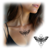 Křídla smrti – dočasné tetování INked