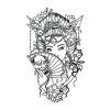 Geisha s tajemstvím – dočasné tetování INked