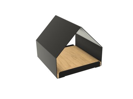 ptaci budka inkol kov drevo design cerna