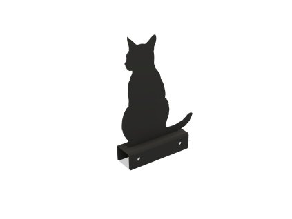 designova kovova silueta kocky na plot inkol cerna