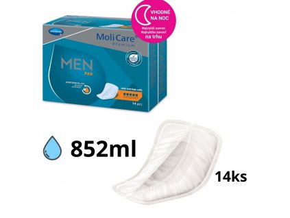 MoliCare Premium MEN PAD 5 kvapiek inkontinenčné vložky pre mužov 14ks