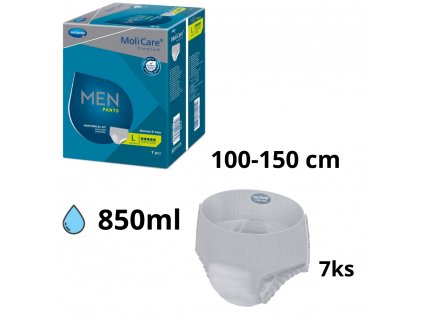 MoliCare Premium MEN PANTS 5 kvapiek L inkontinenčné naťahovacie nohavičky 7ks