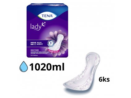 TENA LADY MAXI NIGHT absorpčné vložky 6ks