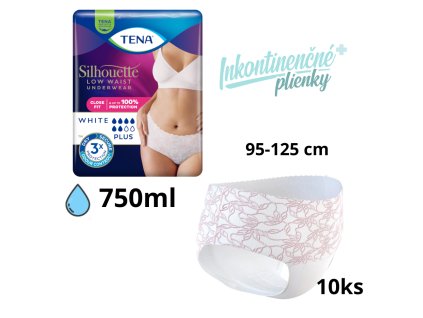 TENA SILHOUETTE NORMAL Blanc L dámske naťahovacie absorpčné nohavičky 10ks