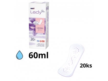 Seni Lady Slim MICRO urologické vložky pre ženy, 20ks