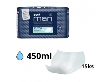 SENI MAN Extra vložky urologické pre mužov, savosť 450 ml, 15 ks