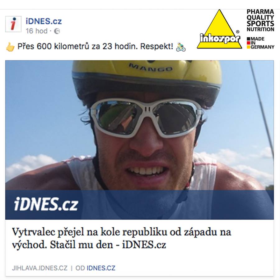 Štěpán Dvořák přejel na kole Českou republiku ze západu na východ 