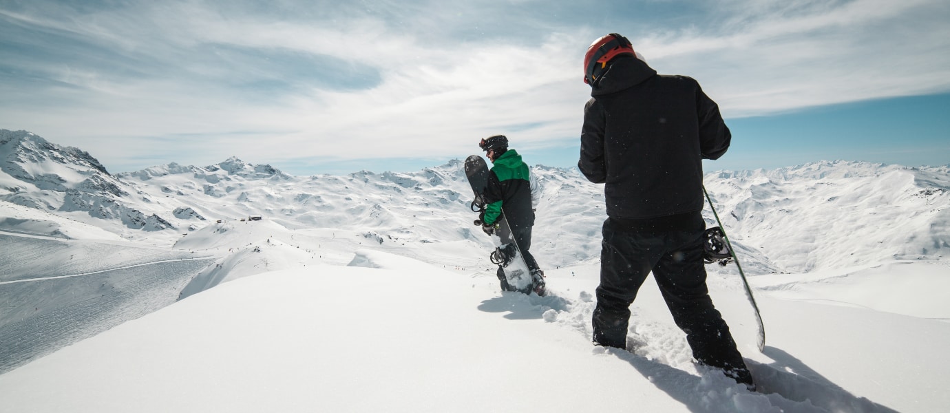 Snowboard na horách