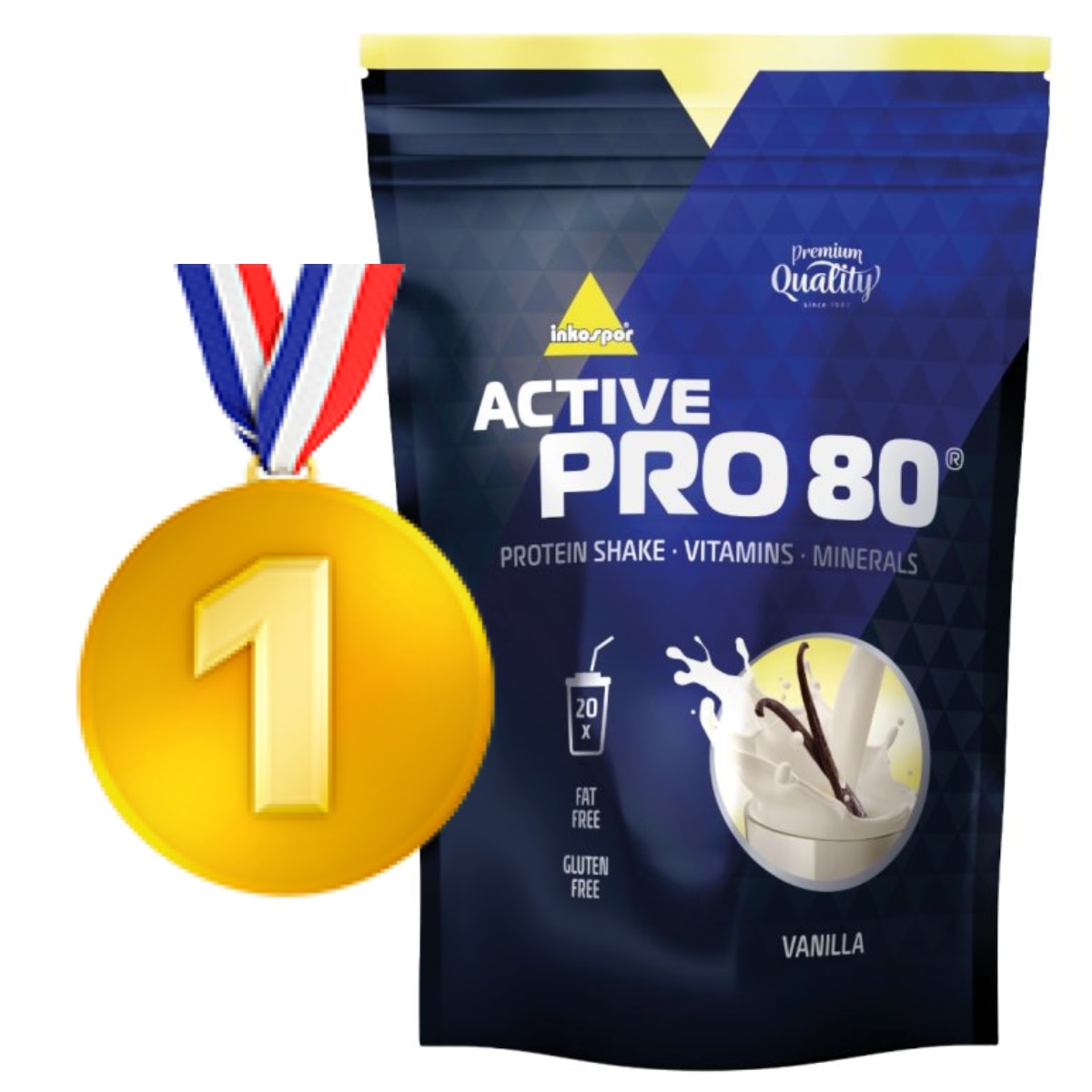 Inkospor ACTIVE PRO 80 Protein 500 g příchuť: Vanilka (1. nejoblíbenější)