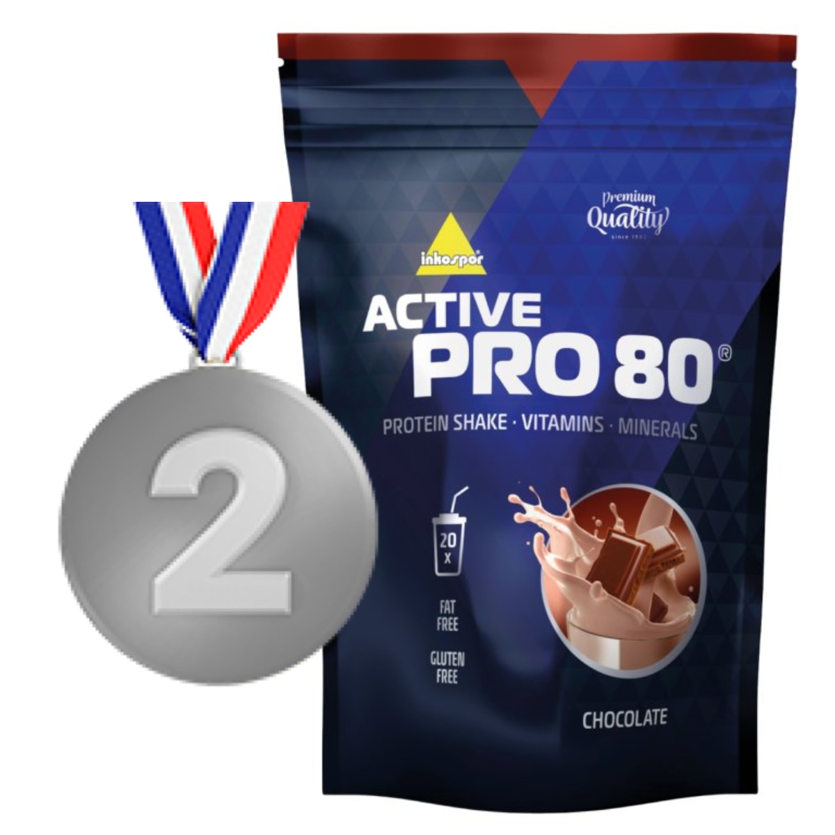 Inkospor ACTIVE PRO 80 Protein 500 g příchuť: Čokoláda (2. nejoblíbenější)