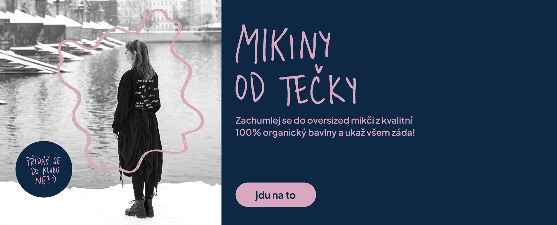 inkoustová tečka: mikina NE a NEVIM