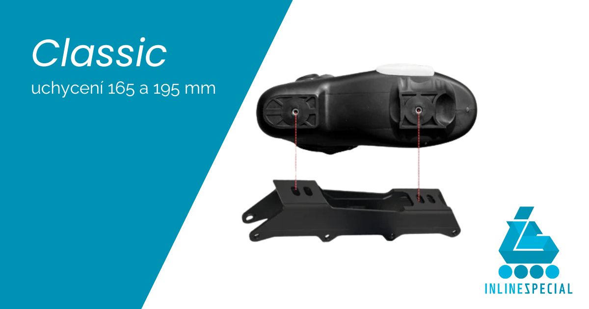 Klasické uchycení rámu Classic 165 a 195 mm: Prověřený standard v inline bruslení