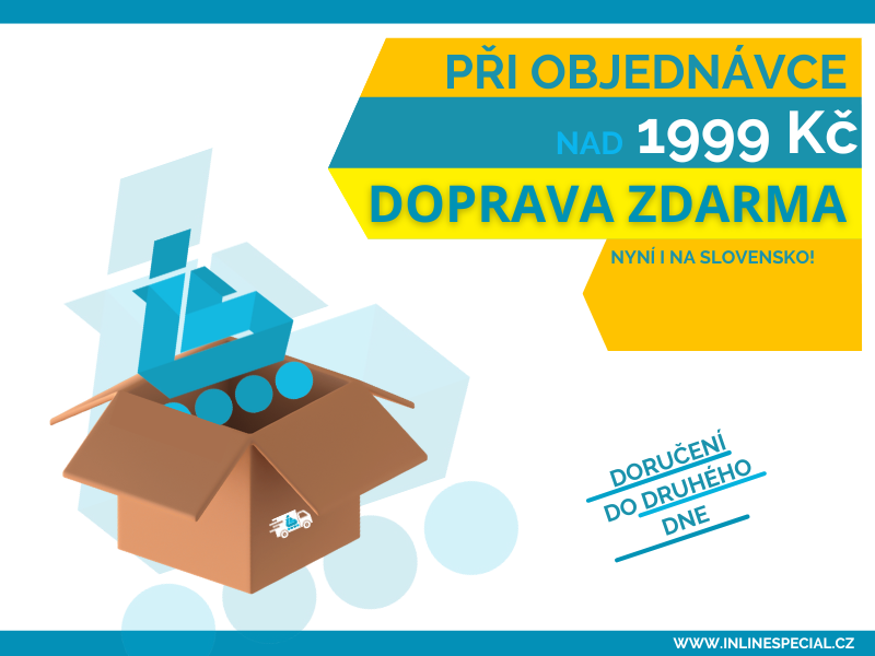 Doprava zdarma při nákupu nad 1999 korun. Doprava do druhého dne.