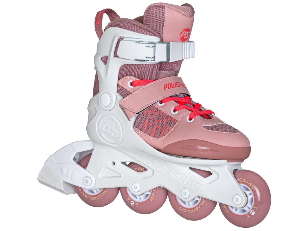Powerslide Rocket dětské růžové nastavitelné brusle měkké čtyř kolečkové