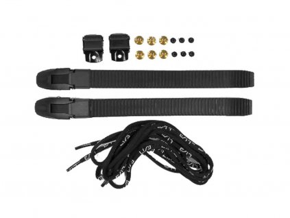 sada prezek na inline koleckove brusle s tkanickami 700732 USD Buckle Set incl Receptor Laces Screws Black