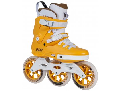 inline koleckove brusle freeskate urban Next Mustard 3x125mm okrove trikoleckove trinity