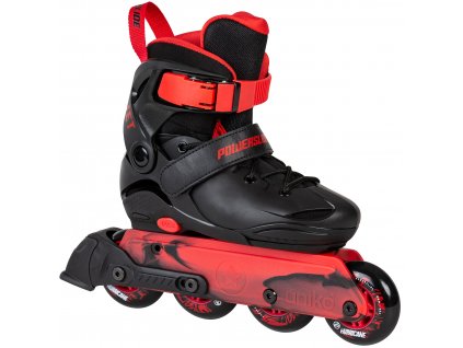 Dětské kolečkové brusle Powerslide Jet Black nastavitelné (Velikost EU 35–38)
