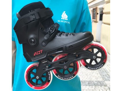 Kolečkové brusle Powerslide Next Black Pro 125 Trinity (Velikost EU 48–49)