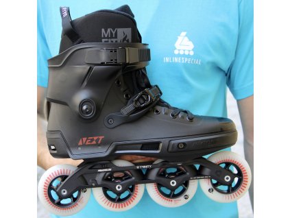 Kolečkové brusle Powerslide Next Ultra Black 90 Trinity (Velikost EU 48–49)